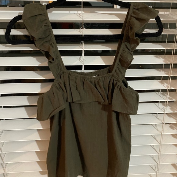 Tops - Olive green tank top